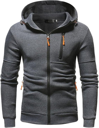 Men's zip-up hoodie – sporty casual hoodie for everyday & training