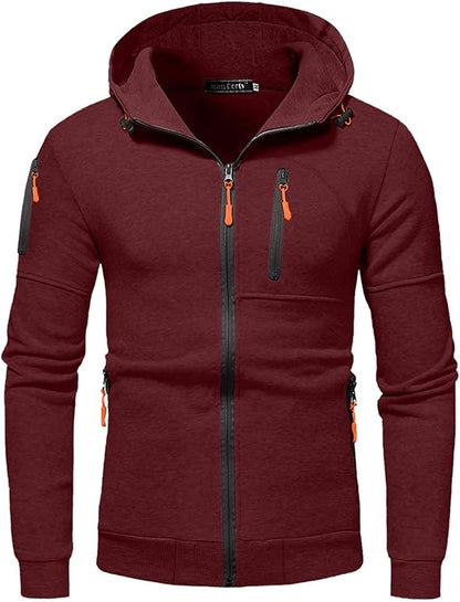 Men's zip-up hoodie – sporty casual hoodie for everyday & training