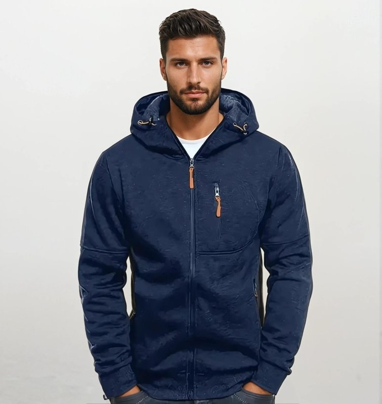 Men's zip-up hoodie – sporty casual hoodie for everyday & training