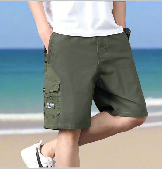 Herren Cargo Shorts Freizeit Sommer – Lässige kurze Hose mit Seitentasche für Strand & Urlaub