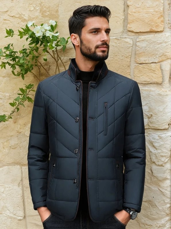 Herren Steppjacke im eleganten Business-Stil – Perfekt für Alltag und Büro