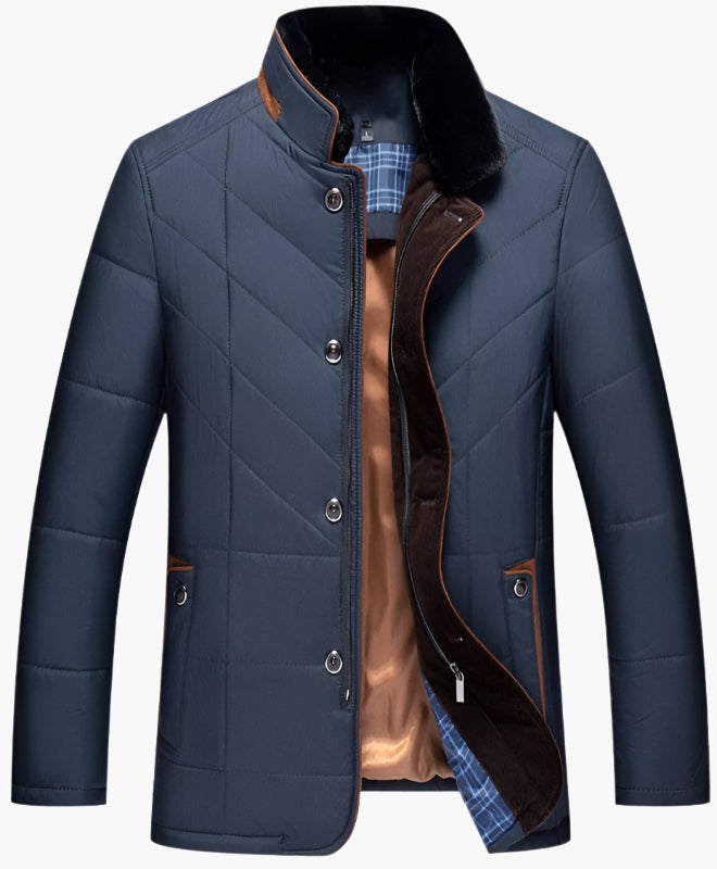 Herren Steppjacke im eleganten Business-Stil – Perfekt für Alltag und Büro