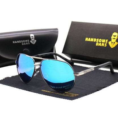 Handsome Dans Herren Sonnenbrille – Aviator Stil, Polarisierend, Verspiegelt – Modisch für Alltag und Sport