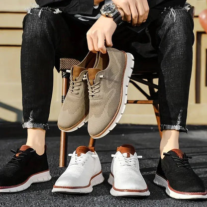 Herren Sneaker Sportlich Low-Top Komfortschuh für Alltag und Freizeit