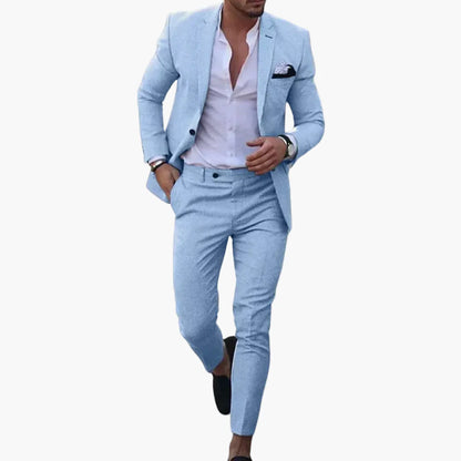 Men's Slim Fit Suit Modern Business & Wedding Two-Piece Set