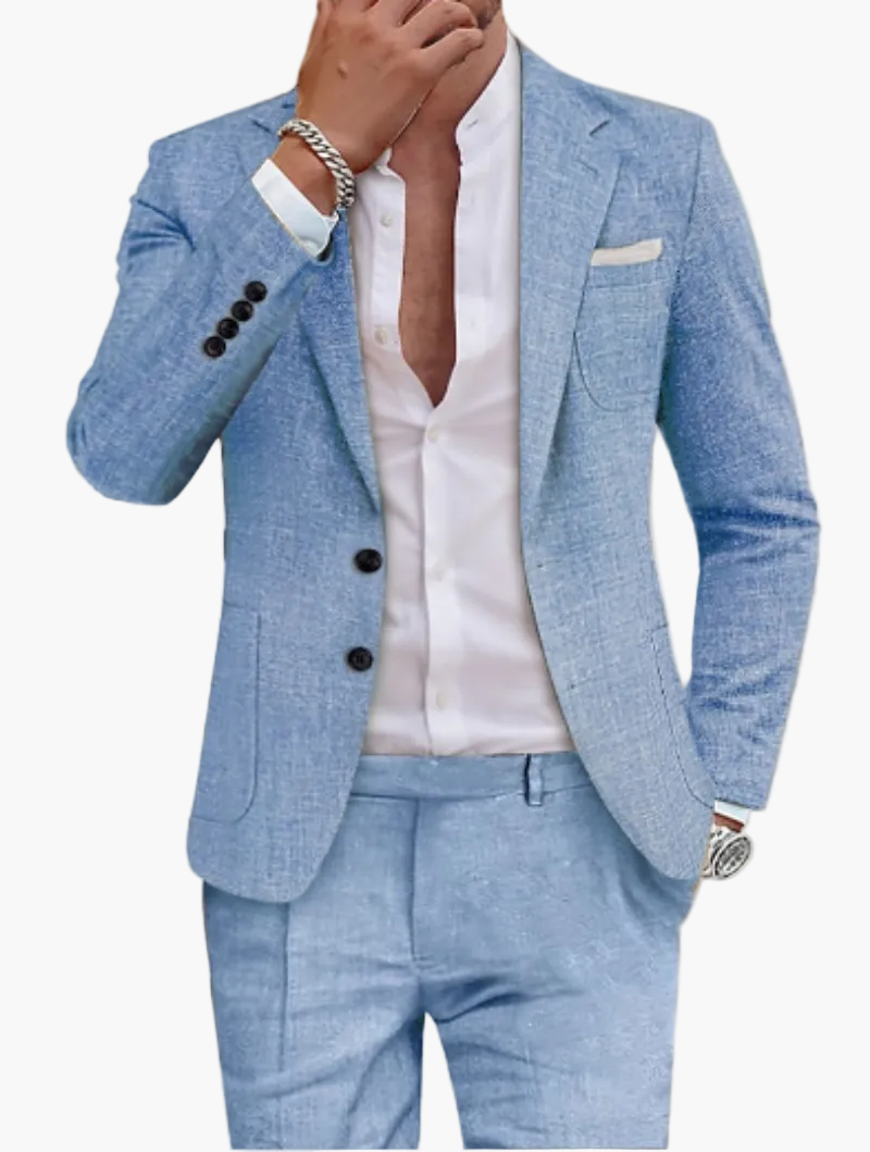 Men's Slim Fit Suit Two-Piece – Modern Work and Wedding Suit