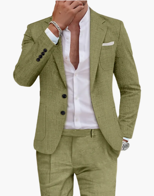 Men's Slim Fit Suit Two-Piece – Modern Work and Wedding Suit