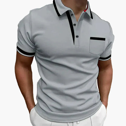 Men's Polo Shirt Modern Fit – Stylish Leisure and Work Shirt with Contrast Details