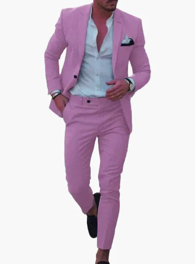 Men's Slim Fit Suit Modern Business & Party 2-piece for Summer and Event