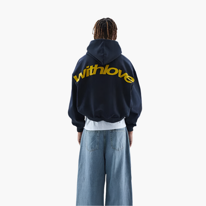 Unisex street style hoodie with graphic print – relaxed fit