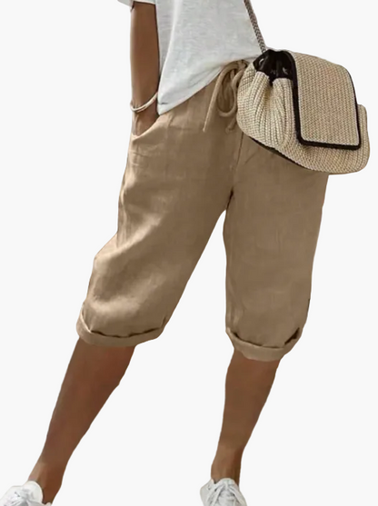Women's Bermuda Shorts with Drawstring – Casual Leisure and Summer Style