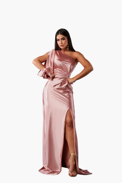Women's One-Shoulder Evening Dress Elegant Asymmetrical Festive Gala