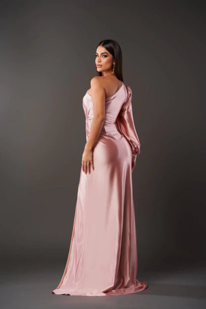 Women's One-Shoulder Evening Dress Elegant Asymmetrical Festive Gala