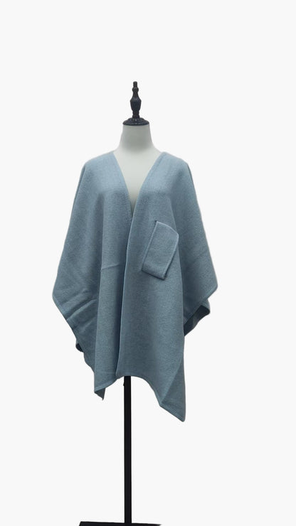 Women's poncho scarf with loop – elegant wrap for everyday & office