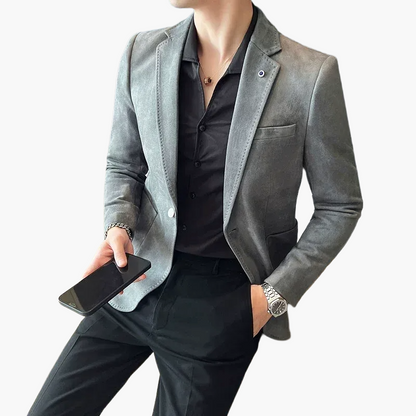 Men's Business Casual Blazer Modern Slim Fit Jacket for Office and Events