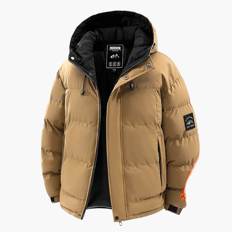 Men's winter jacket outdoor waterproof windproof hooded jacket casual