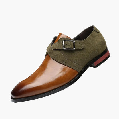 Men's Monkstrap Business Shoes with Double Buckle – Elegant Classic for Office & Events