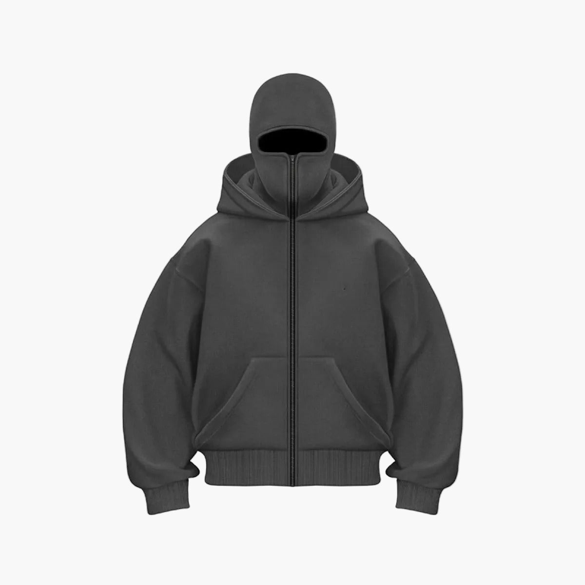 Unisex Urban Tech Zip Hoodie with integrated balaclava – Streetwear for everyday & outdoor