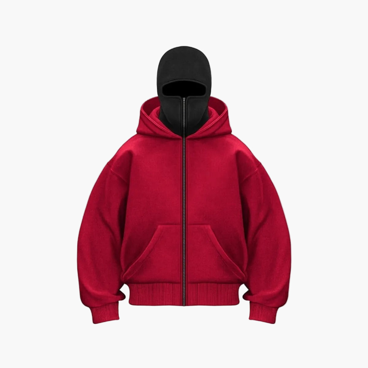 Unisex Urban Tech Zip Hoodie with integrated balaclava – Streetwear for everyday & outdoor
