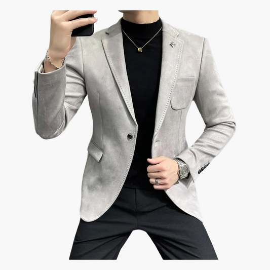 Men's Modern Slim Fit Blazer – Elegant Business & Casual Jacket