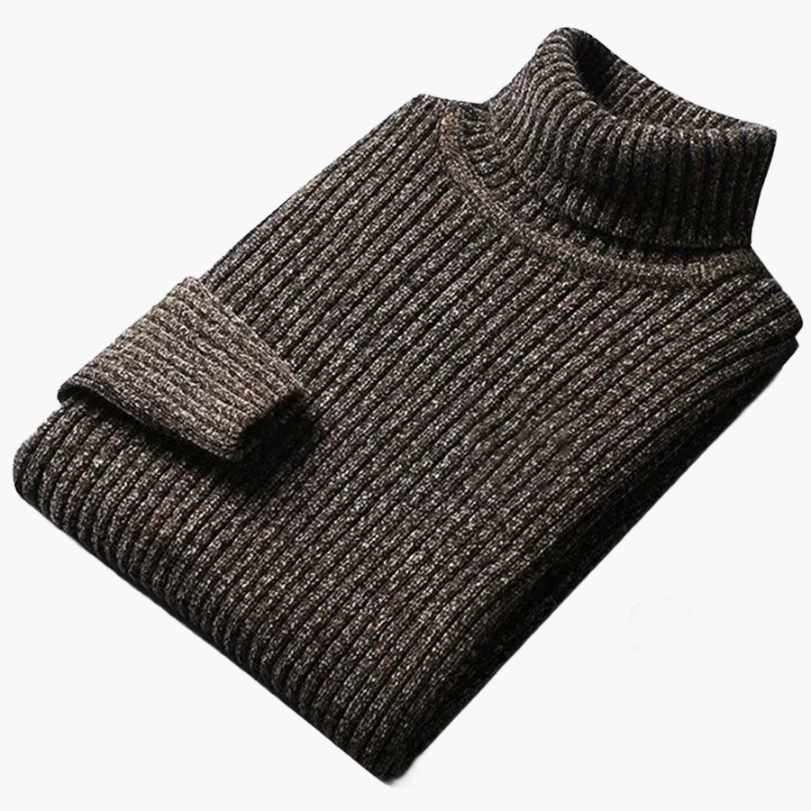 Men's knitted sweater modern ribbed for everyday and office