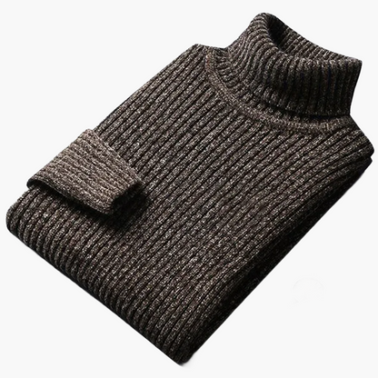 Men's knitted sweater modern ribbed for everyday and office