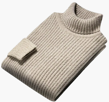 Men's knitted sweater modern ribbed for everyday and office