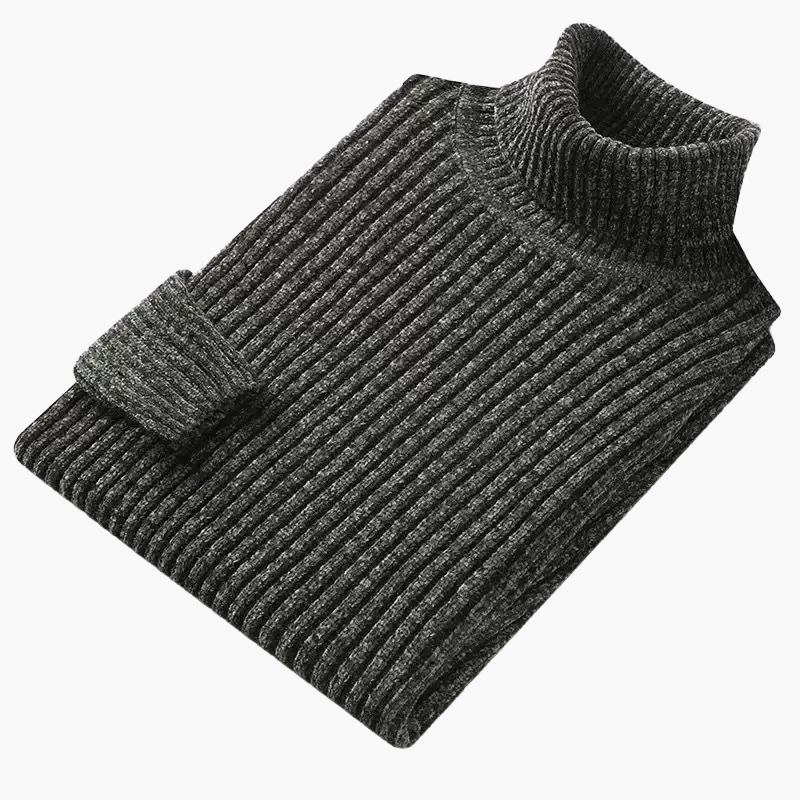 Men's knitted sweater modern ribbed for everyday and office