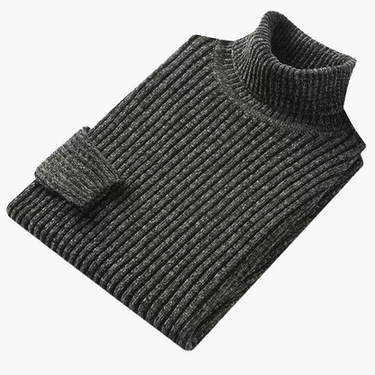 Men's knitted sweater modern ribbed for everyday and office