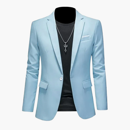 Men's Blazer Modern One-Button Slim Fit – Elegant Casual and Business Look
