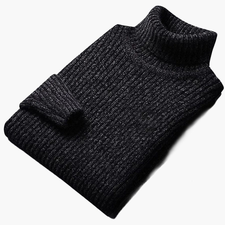 Men's knitted sweater modern ribbed for everyday and office
