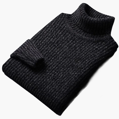 Men's knitted sweater modern ribbed for everyday and office