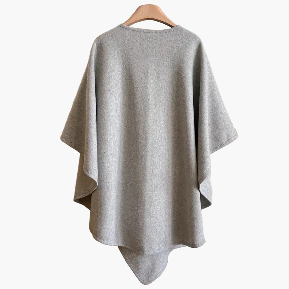 Women's poncho scarf with loop – elegant wrap for everyday & office