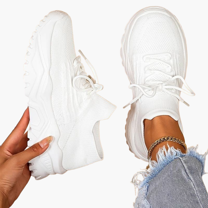 Women's Chunky Sneaker with Memory Foam – Sporty Casual Shoe with Comfort Sole