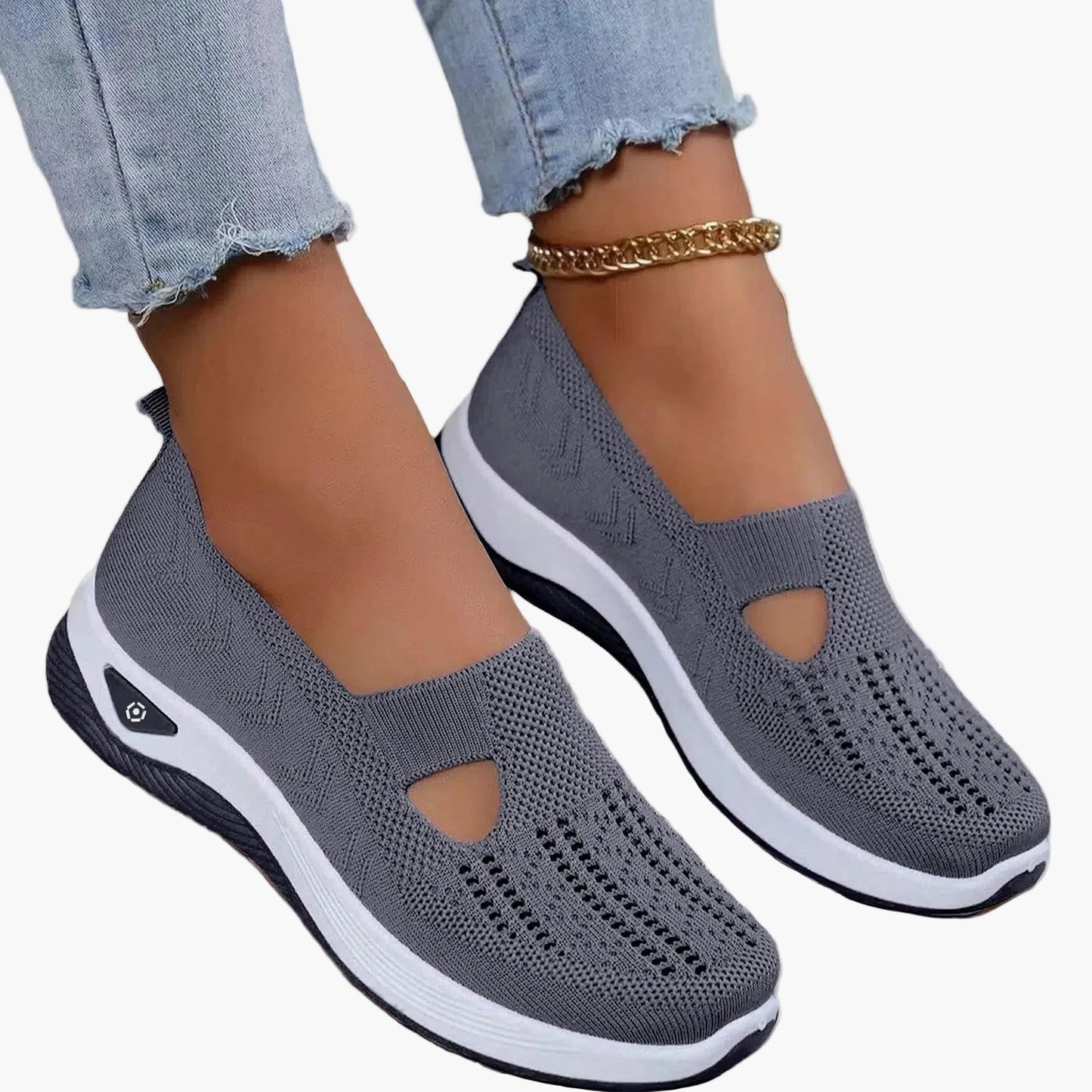 Damen Orthopädische Slip-On Sneaker für Alltag, Freizeit & Sport – Bequeme Mode-Schuhe mit rutschfester Sohle