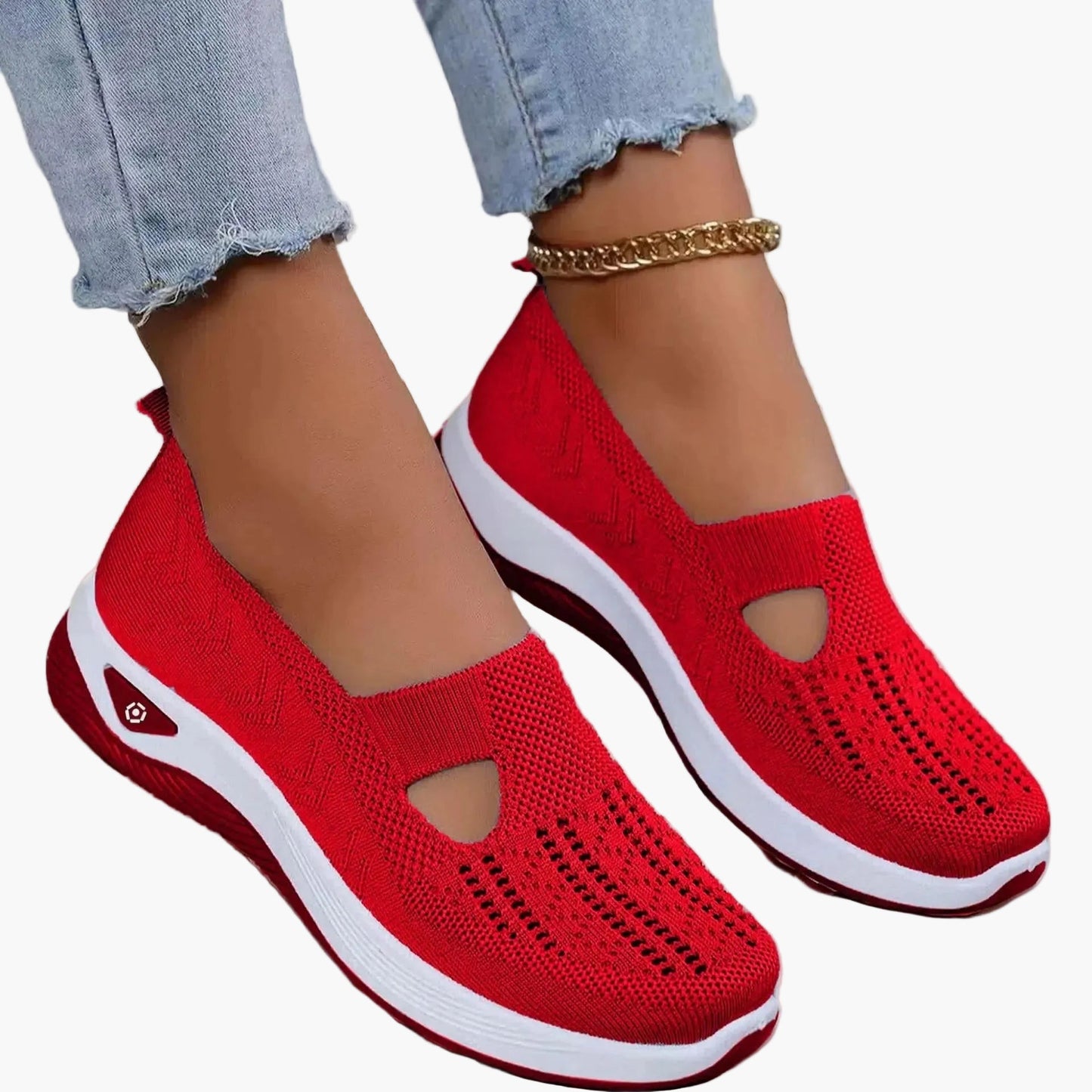 Damen Orthopädische Slip-On Sneaker für Alltag, Freizeit & Sport – Bequeme Mode-Schuhe mit rutschfester Sohle