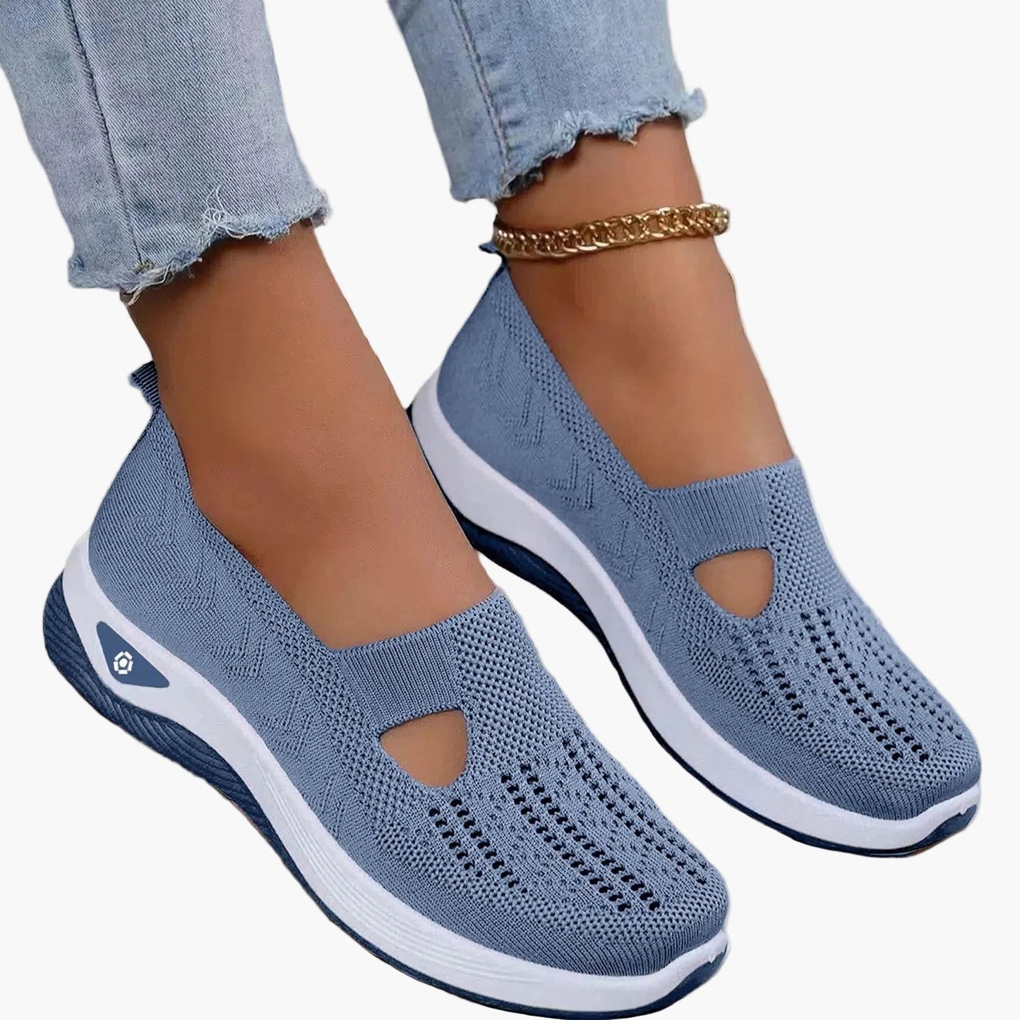 Damen Orthopädische Slip-On Sneaker für Alltag, Freizeit & Sport – Bequeme Mode-Schuhe mit rutschfester Sohle