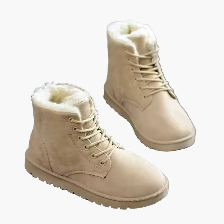 Women's Winter Ankle Boots Cozy Warm with Laces – Outdoor & Everyday Use