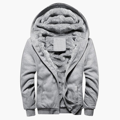 Men's Winter Hoodie Jacket with Fleece Lining – Casual Style for Cold Days