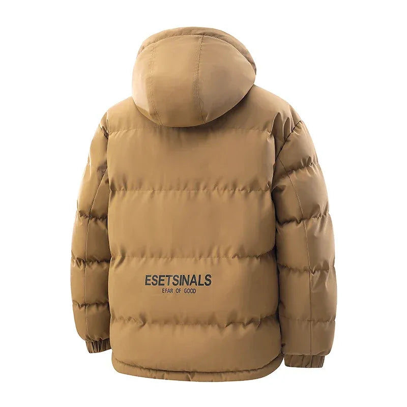 Men's winter jacket outdoor waterproof windproof hooded jacket casual