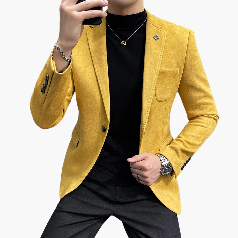 Men's Modern Slim Fit Blazer – Elegant Business & Casual Jacket