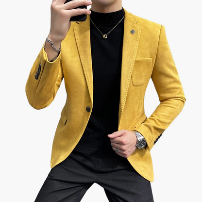 Men's Modern Slim Fit Blazer – Elegant Business & Casual Jacket