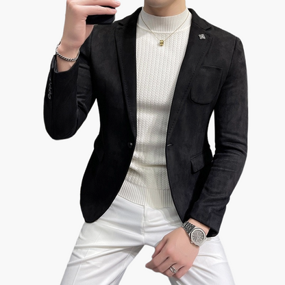 Men's Modern Slim Fit Blazer – Elegant Business & Casual Jacket