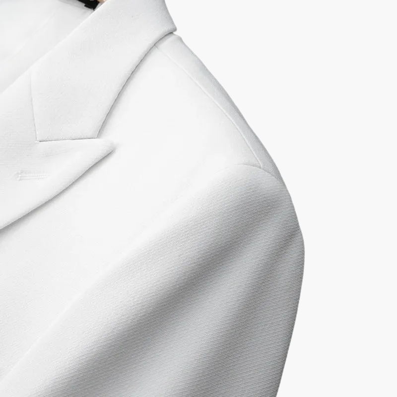 Men's Double-Breasted Blazer – Elegant Suit Jacket for Festive Occasions and Business