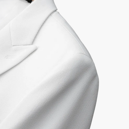 Men's Double-Breasted Blazer – Elegant Suit Jacket for Festive Occasions and Business