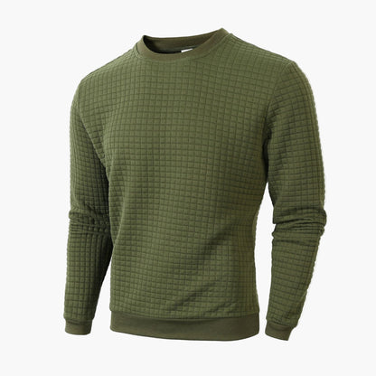 Men's sweatshirt with check pattern – Casual style for everyday and leisure