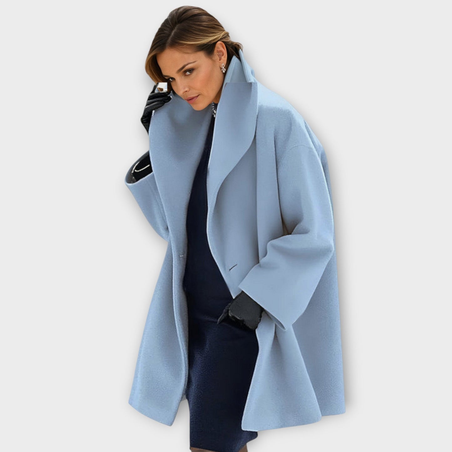 Women's Oversize Coat with Modern Lapel – Elegant Business & Everyday Look