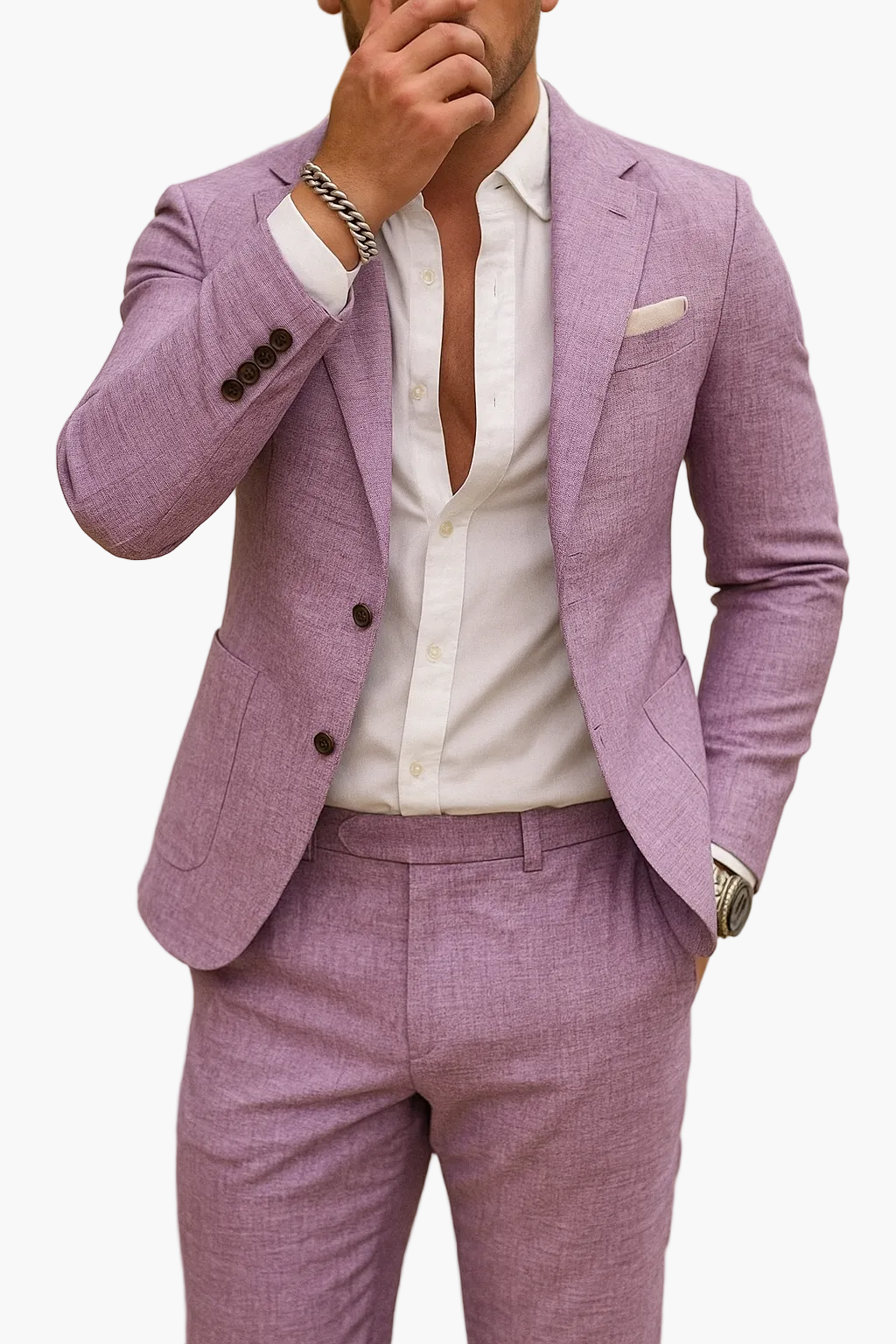 Men's Modern Slim Fit Suit for Work, Wedding & Leisure – Elegant Style for Every Occasion