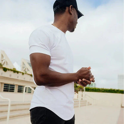 Men's Exercise Shirt Slim Fit – Athletic Muscle Shirt for Training & Leisure