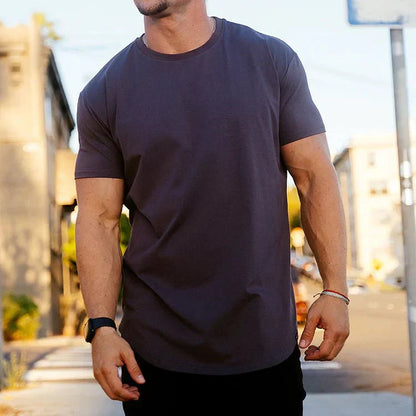 Men's Exercise Shirt Slim Fit – Athletic Muscle Shirt for Training & Leisure